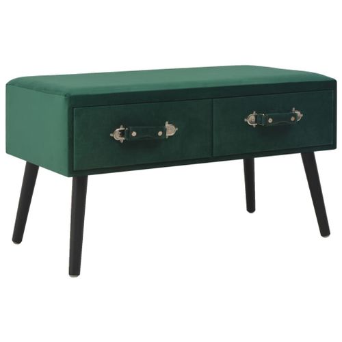 Banc Avec Tiroirs 80 Cm Vert Velours