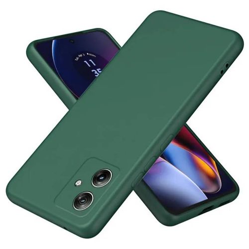 Coque Pour Motorola Moto G54 5g - Housse Etui Protection Silicone Tpu Anti-Choc Vert Foncé