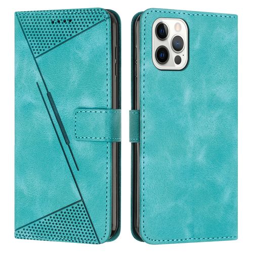 Coque Compatible Pour Iphone 15 Pro Max,Etui En Cuir Pu Pochette Portefeuille Magnétique Housse De Protection,Antichoc Etui À Rabat Pochette Pour Iphone 15 Pro Max,Vert
