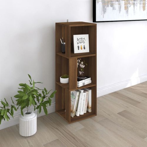 Armoire D'angle Chêne Marron 33x33x100 Cm Bois D'ingénierie