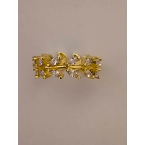 Bague Feuille De Laurier Et Zirconium