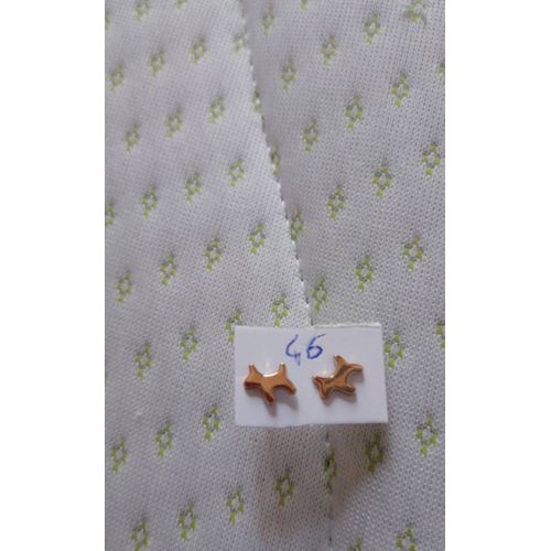 Boucles D'oreilles Chien Dorées