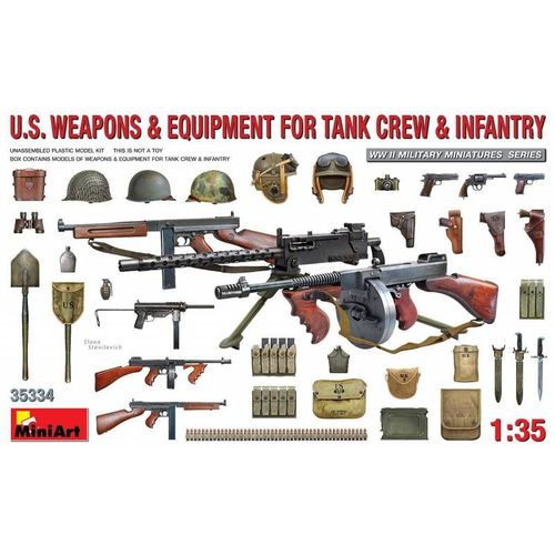 Miniart MIN35334 1 35-U S Armes et équipements équipage de réservoir
