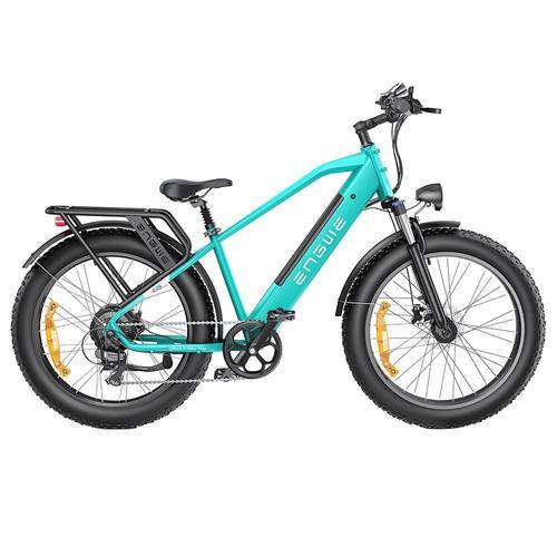 Engwe E26 Vélo Électrique 48v 16ah Batterie 250w Moteur Shimano 7 Vitesses Portée Maximale 140 Km Vitesse Maximale 25 Km/H 26x4,0 Pouces Fat Tire Frein À Disque Hydraulique Step-Over Vtt¿Bleu Gemme