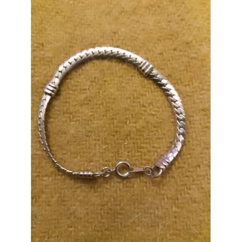 Bracelet En Plaqué Or 18 Carats Doré Vintage Années 80.