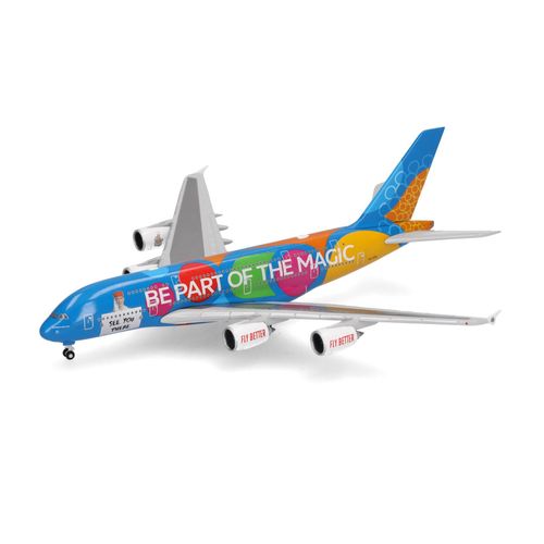 Airbus A380 Emirates Destination Dubai 1/500 Herpa