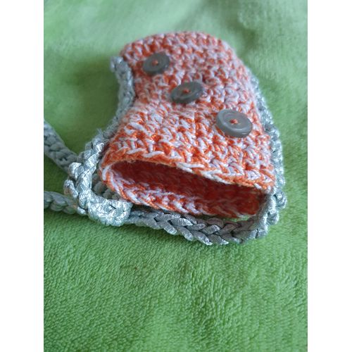Mini sac orange et blanc
