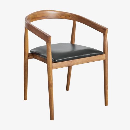 Pack De 4 Chaises De Salle À Manger En Cuir Visby Noir