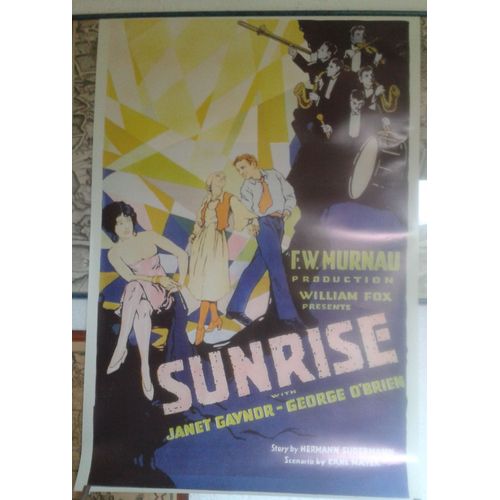 Reproduction Affiche " Aurore " De Murnau 68x100 Cm