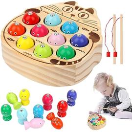 Jouets de pêche pour enfants, jeux éducatifs magnétiques, cadeaux de jouets  en bois de calcul (3 4 5 6 ans garçons et filles) (ours - Cdiscount