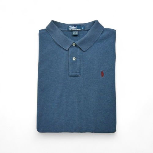 Reconditionné - Polo Manches Longues Homme Bleu - Taille L - Homme - Bleu