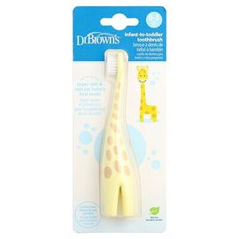 Dr. Brown's, Brosse À Dents Pour Nourrissons, 0 À 3 Ans, Jaune, Girafe, 1 Pièce