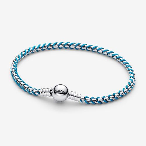 Bracelet Maille Serpent Cordon Bleu