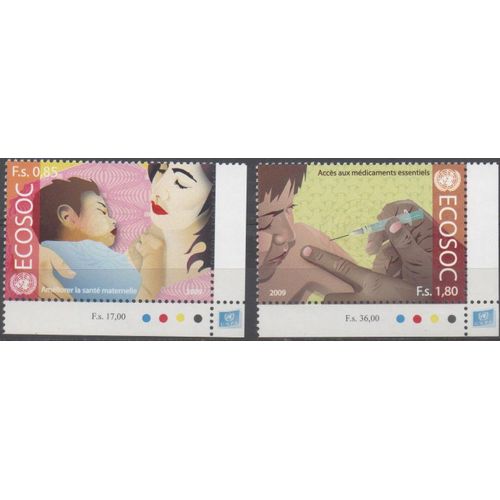 Nations Unies Timbres Accès Aux Soins