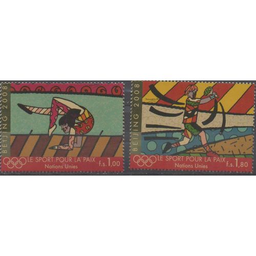 Nations Unies Timbres Jeux Olympiques De Pékin 2008 , Le Sport Pour La Paix