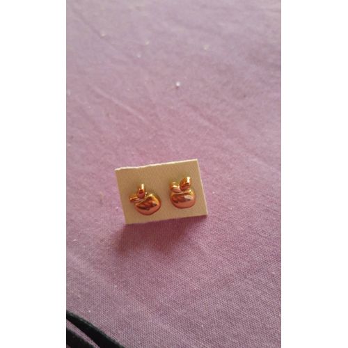 Boucles D'oreilles Pomme Dorée