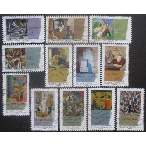 France Autoadhésif Série N°699 Au 710 Tableaux Oblitérés