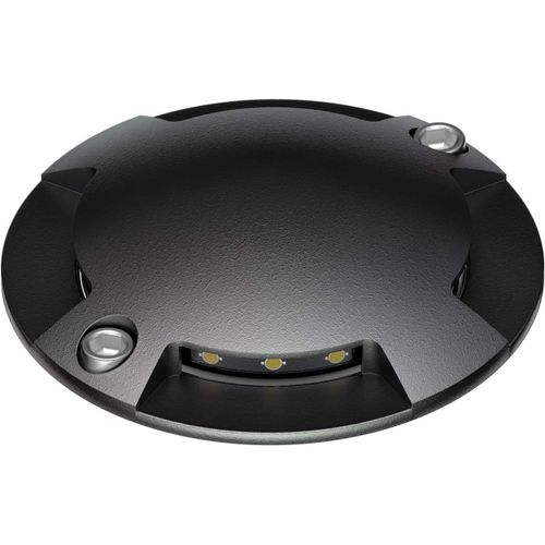 Shiba-Lampe De Sol Led, Marquage De Chemin Bunda Pour L'extérieur, Ip67, 4-Flamme, Noir, Rond, 70mm Ø, Blanc Froid[1747]