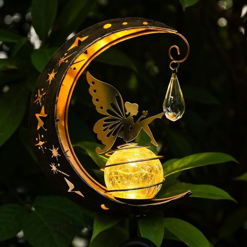 Shiba-Solaire Exterieur Jardin, Fée Decoration Jardin Exterieur - Lampe De Sol Décorative En Métal Imperméable Pour Le Patio, La C[5