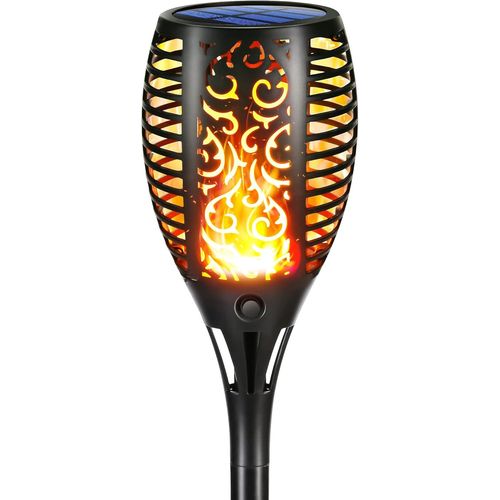 Shiba-Lampe Solaire Flamme Exterieur, 33 Led Lampe Solaire Flamme, Ip65 Etanche Torche Solaire Exterieur Pour Jardin, Patio, Chem[7