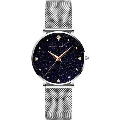 Shiba-Starlight Très Mince Montre Pour Femme Quartz Étanche Acier Inoxydable[2164]