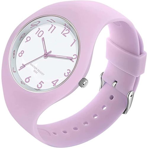 Shiba-Montre À Quartz Analogique Pour Femme Avec Bracelet En Silicone - Grand Cadran - Étanche - Tendance - Style Décontracté - Si[9