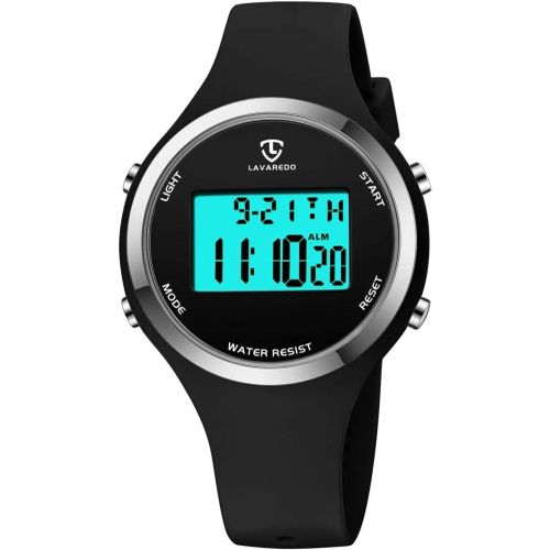 Shiba-Aswan Watch Montre Digitale Femme Avec Chronomètre, Eclairage, Alarme, Calendrier-Montres Sport Avec Bracelet En Silicone[68]