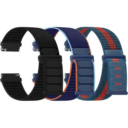 Shiba-Lot De 3 Bracelets De Montre En Nylon - 16 Mm, 18 Mm, 20 Mm, 22 Mm - Fermeture Rapide - Tissu Respirant - Bracelet De Rechan[1