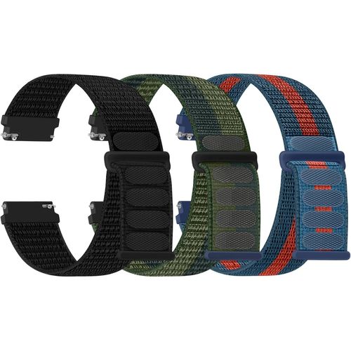 Shiba-Lot De 3 Bracelets De Montre En Nylon - 16 Mm, 18 Mm, 20 Mm, 22 Mm - Fermeture Rapide - Tissu Respirant - Bracelet De Rechan[1