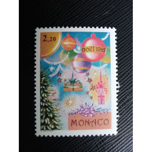 Timbre Monaco Y T 1500 Sapin De Noël Et Décoration 1985 (110509 )