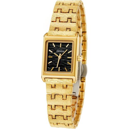 Shiba-Montre Femme Argent/Doré Acier Étanche Rectangulaire Élégant Analogique Petite Montres Cadeau Pour Épouse, Maman[885]