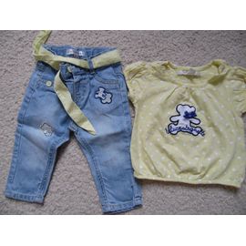 Ensemble Bébé Fille "Lulu Castagnette" Jean + Haut Taille 6 Mois