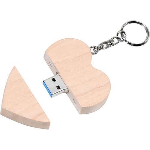 SHIBA-Personnalisé Coeur en Bois USB3.0 Flash Drive Pendrive High Speed U Disk Memory Stick External Storage Photography Wedding G[1