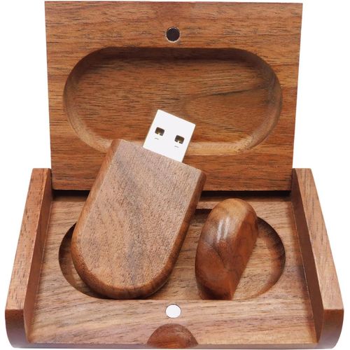 SHIBA-Walnut Bois USB Memory Stick Flash Drive clé USB pour Anniversaire Business (Bois de Noyer 16GB)[1616]