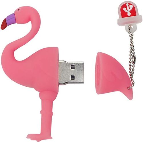 SHIBA-LEIZHAN Clé USB Silicone 32Go,Flash Drive USB 2.0 Dessin Animé Animal Flamant Pendrive Mignon Idéal Cadeau pour Enfant[663]