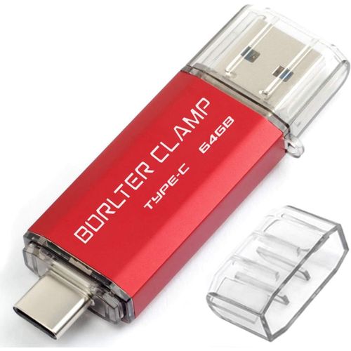SHIBA-Clé USB 64 Go, Dual Port OTG USB 3.0 Mémoire Stick Aves Type C Port, U Disque Compatible pour Smartphone Android, Tablette e[1