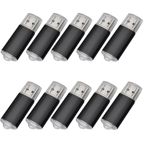 SHIBA-Yaxiny Lot de 10 clés USB 2.0 4 Go Noir[1425]