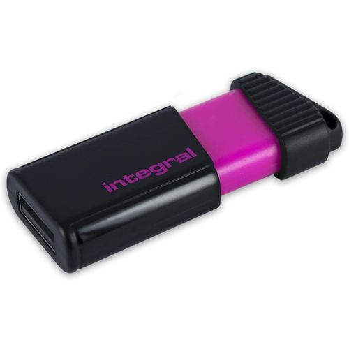 SHIBA-- Clé 8 Go Pulse USB 2.0 - Protection intégrée Ouverture/Fermeture Slide - Rose Fluo[1254]