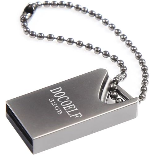 SHIBA-Clé USB 32 Go Mini, Clef Flash Drive Imperméable en Métal pour Ordinateur Portable/PC/Voiture (Noir)[1243]