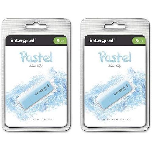 SHIBA-- Clé 8 Go USB 2.0 - Pastel - Bleu (Lot de 2)[789]