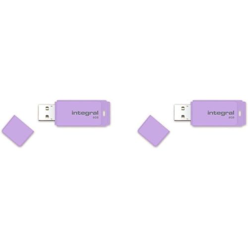SHIBA-- Clé 8 Go USB 2.0 - Pastel - Lila (Lot de 2)[785]