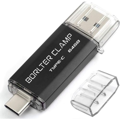 SHIBA-Clé USB 64 Go, Dual Port OTG USB 3.0 Mémoire Stick Aves Type C Port, U Disque Compatible pour Smartphone Android, Tablette e[1