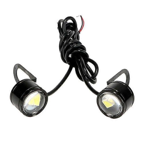 2 Pcs Blanc Led Moto Phare Projecteur Conduite Lumière De Jour Lampe-B13