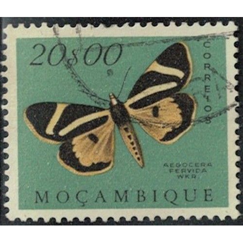 Mozambique 1953 Oblitéré Papillon Aegocera Fervida Butterfly Y&T Mz 438 Su