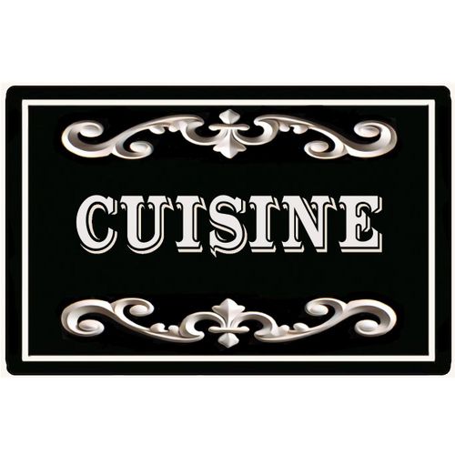 Plaque de porte en métal Cuisine