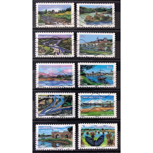 Série Croix Rouge 2013 - Rives De La Loire - Très Jolis N° 837 838 839 840 841 842 843 844 845 846 Obl - France Année 2013 - Brn83 - N33470