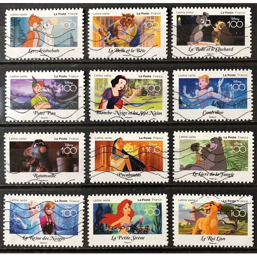 Série Disney 100 Ans - Très Jolis N° 2320 2321 2322 2323 2324 2325 2326 2327 2328 2329 2330 2331 Obl - France Année 2023 - Brn83 - N33421