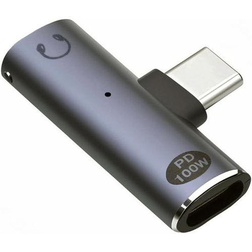 MONDODIGITALE-Type-C Usb-C Vers 3,5 Mm Audio Dac Aux Musique 16 Bits 48 Khz Et 100 W Pd Adaptateur Secteur Pour Téléphone Portable Tablette 2 En 1 Usb C Audio Chargeur Convertisseur
