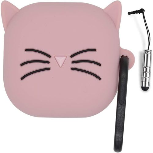 MONDODIGITALE-Coque En Silicone Compatible Avec Samsung Galaxy Buds Live (2020), [Prise En Charge Du Chargement Sans Fil] [Coque Anti-Choc] [Compatibilité Parfaite] [Mousqueton] Mignon Chat 3D + 1 St