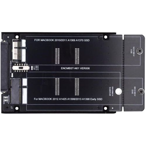 MONDODIGITALE-Boîtier Convertisseur Sata 2,5"" 22 Broches Vers 2010 2011 2012 Mac Air Pro Retina Ssd 12 + 6 Broches 17 + 7 Broches A1425 A1398 Mc975 Mc976